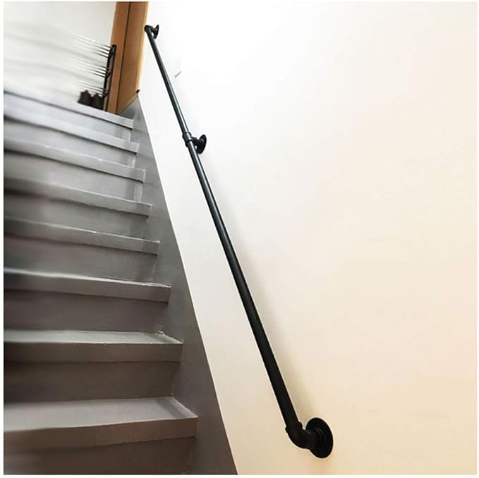 Amazon Co Jp 障害者用屋外階段用手すり 階段用黒手すりブラケット 外階段手動手すり手すり手すりキットシャワー手すり ホーム キッチン