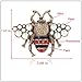 Chidoo Women Rhinestone Honey Bee Brooch Pin (Gold)
