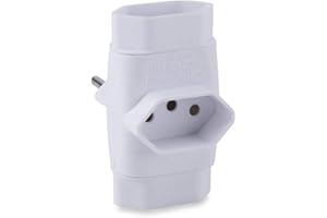 Adaptador Para Tomada Pino Multiplicador Tripolar Branco, Force Line, 0180100004