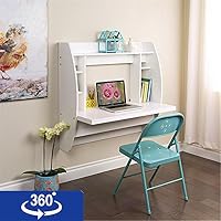 Prepac White Floating Desk with Storage
