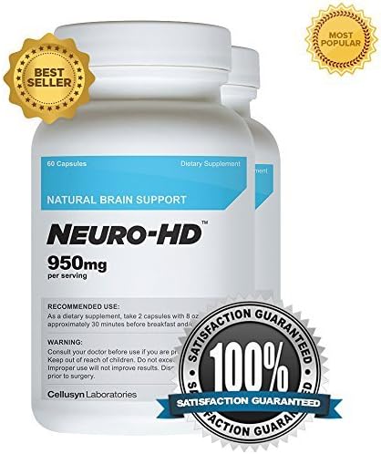 Neuro-HD (60 Capsules) (2 Pack) - Best Brain Supplement for Neural and Cognitive Enhancement by Cellusyn