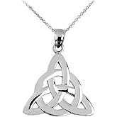 925 Sterling Silver Celtic Trinity Pendant Necklace