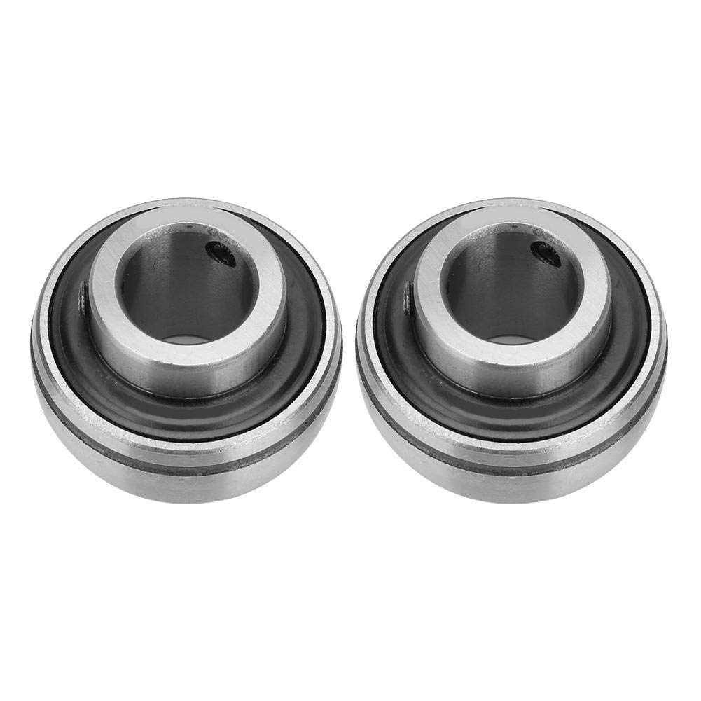 2Pcs Insert Bearing Spherical Bearings Ball Bearing Steel Insert Bearing Eccentric Collar Double Sealed Regreasable Machinery Tool Accessories 30x62x38.1mm/1.18x2.44x1.5in(UC206)