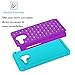 Fierce XL Case, EC™ Hybrid [Dual Layer] [Drop Protection] Studded Rhinestone Crystal Bling Protective Case Cover For Alcatel OneTouch Fierce XL (Purple+Teal)
