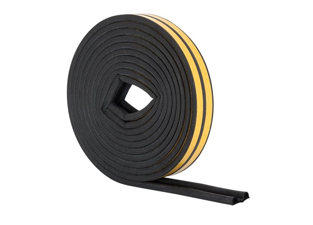 Stormguard 05SR034005MBL EPDM 'P' Profile Self-Adeshive Rubber Draught excluder 5M Black