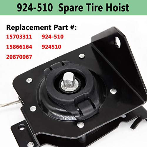 924-510 Spare Tire Hoist,Spare Tire Winch Carrier Hoist Assembly,Compatible with Chevy Silverado GMC Sierra 1500 HD Classic 2500 HD 3500 Chevrolet Tahoe GMC Yukon,Replaces#20870067,15703311,15866164 - Image 5