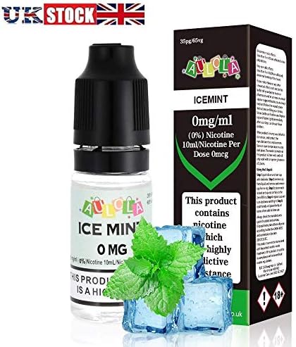 Aulola® E Liquid Vape Juice Fruit for Vapour E Shisha E Cigarette E cig | Vape Liquid Flavouring-No Nicotine No Tar No Tobacco (ice Mint)