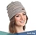 Brook + Bay Cable Knit Beanie Winter Hat for Women - Warm, Chunky, Soft Stretch, Thick & Cute Knitted Caps for Cold Weather