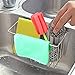 SANNO Kitchen Sink Sponge Holder,in Sink Caddy Utensil Holder Brush Soap Dish Washing Organizer Tray Liquid Drainer Rack - Stainless Steel