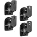 WALI Speaker Wall Mount Brackets Multiple Adjustments for Bookshelf, Surrounding Sound Speakers, Hold up to 7.7 lbs, (SWM402), 4 Packs, Black primary