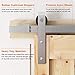 TCBunny SDH-0023-SS Sliding Barn Door Hardware Set Stainless Steel 6.6 FT-Antique Style, Silver