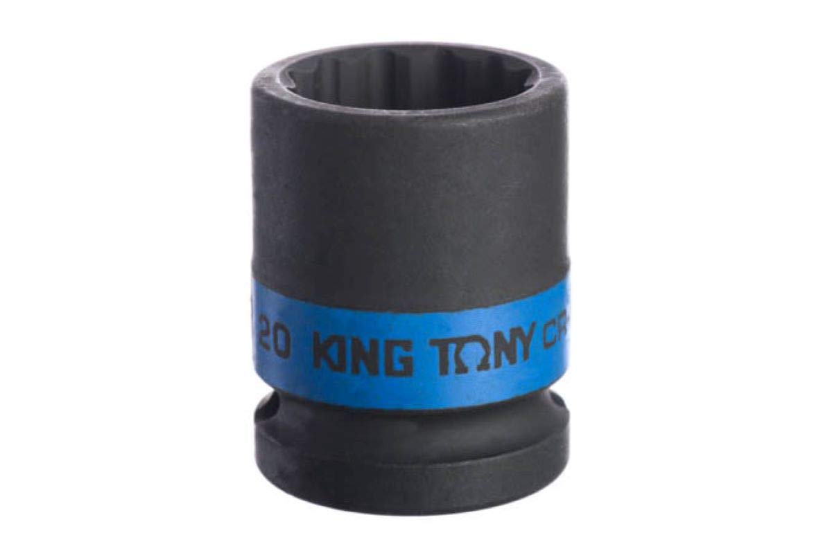 KING TONY 453020M Socket De Impacto 1/2" Bi-Hexagonal 20mm for DIYers & Professionals, Ideal for Repair and Installation tasks, 20mm