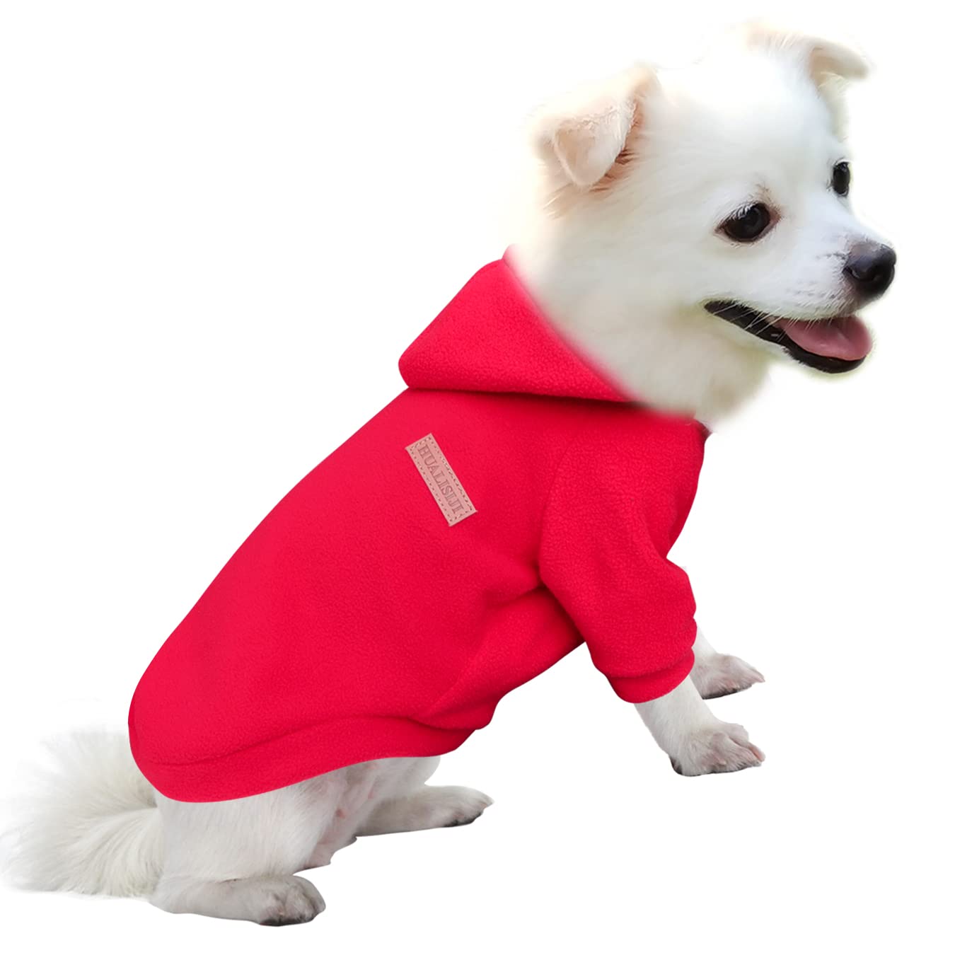 HuaLiSiJi Dog Hoodie Dog Sweatshirt Elasticity Fabric is Quite Comfortable, Soft and Warm for the Animal and Easy to Wear (Red, S) — image 1