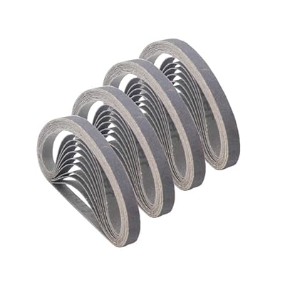 1/2 Pouce x 18 Pouce Ceintures de Pon&ccedil;age, 4 Chacun de 60/80/120/180/240 Grits, Ceinture Sander Outil pour le Travail du Bois, M&eacute;tal Polissage, 20 Pack Silicium Carbure Ceinture de Pon&ccedil;age