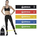 Exercise Resistance loop Bands for Workout Stretching Home Fitness Physical Therapy Pilates Yoga Gym Great for Women & Men, Set of 5