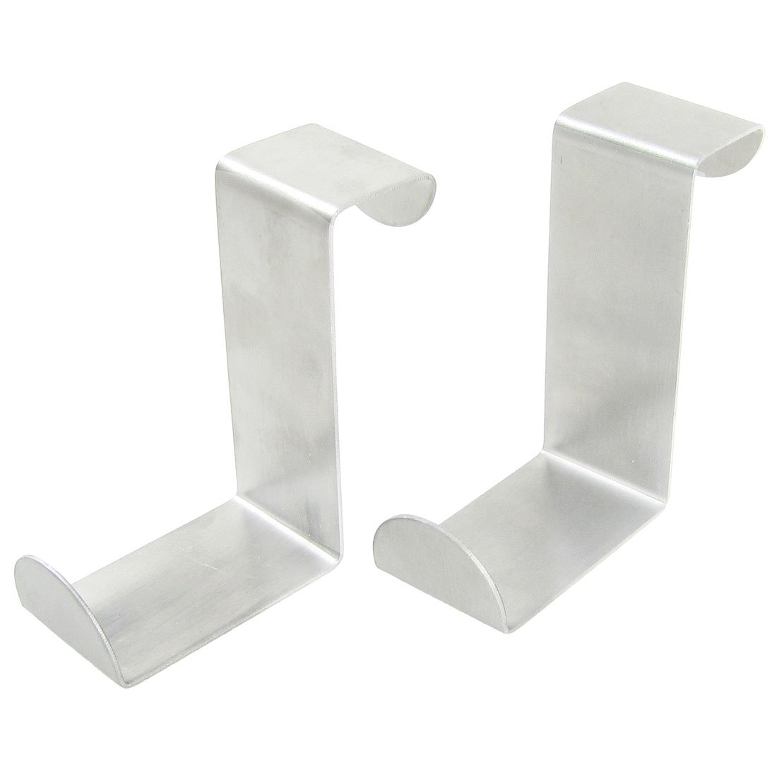 sourcingmap Stainless Steel Door Hook 3Kg Load 2 Pcs Silver Tone