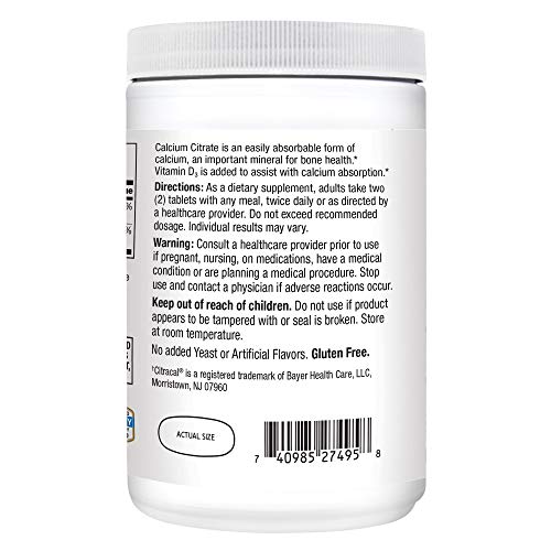 21st Century Calcium Citrate Plus D3 Tablets - Image 3