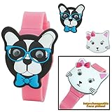 Sugar Kids Digital LCD Watch with Interchangeable Googly Eyes Face Tops Dog & Cat