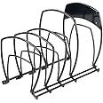 Lodge 5-Tier, Kitchen and Pantry Cast Iron Cookware Storage Organizer, Steel Construction, Matte Black , 11.07 x 8.25 x 14.32