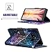 BENTOBEN Note 8 Wallet Case, Samsung Galaxy Note 8 Case, PU Leather Nebula Galaxy Stars Space Design Card Holder Slots Kickstand Magnetic Wristlet Folio Flip Cover for Samsung Galaxy Note8, Purple