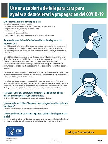 NMC PST144SP Use of Cloth Face Coverings