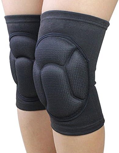 Knee Pads (1Pair), Ankala Adjustable Thick Sponge Collision Avoidance Kneeling Kneepad Outdoor Climbing Sports Riding Knee Protector Protection (Black)