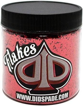 2oz Roulette Red 0.025" Large Red Metal Flake Solvent Resisitant Glitter | Paint Metal Flake | Flake for Automotive Spray and Spray Painting | Glitter for Epoxy Resin