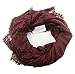 Gzcvba Women Lightweight Fashion Lace Scarf Winter Wrap Shawl Soft Evening Coverup (Wine red)