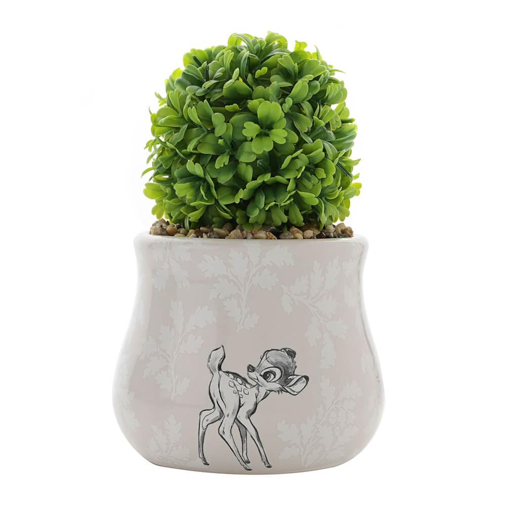 Home Forest Friends Bambi Ceramic Planter with Faux Plant