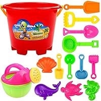 Theshy 14pcs Beach Tools Set Sand Playing Toys Kids Fun Water Beach Seaside Tools Gifts,for Your Spring/Summer Holiday