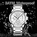 Men's Watches Sports Casual Dress Business Watch Quartz Analog Waterproof Chronograph Date Wristwatch Stainless Steel Band Blue Color