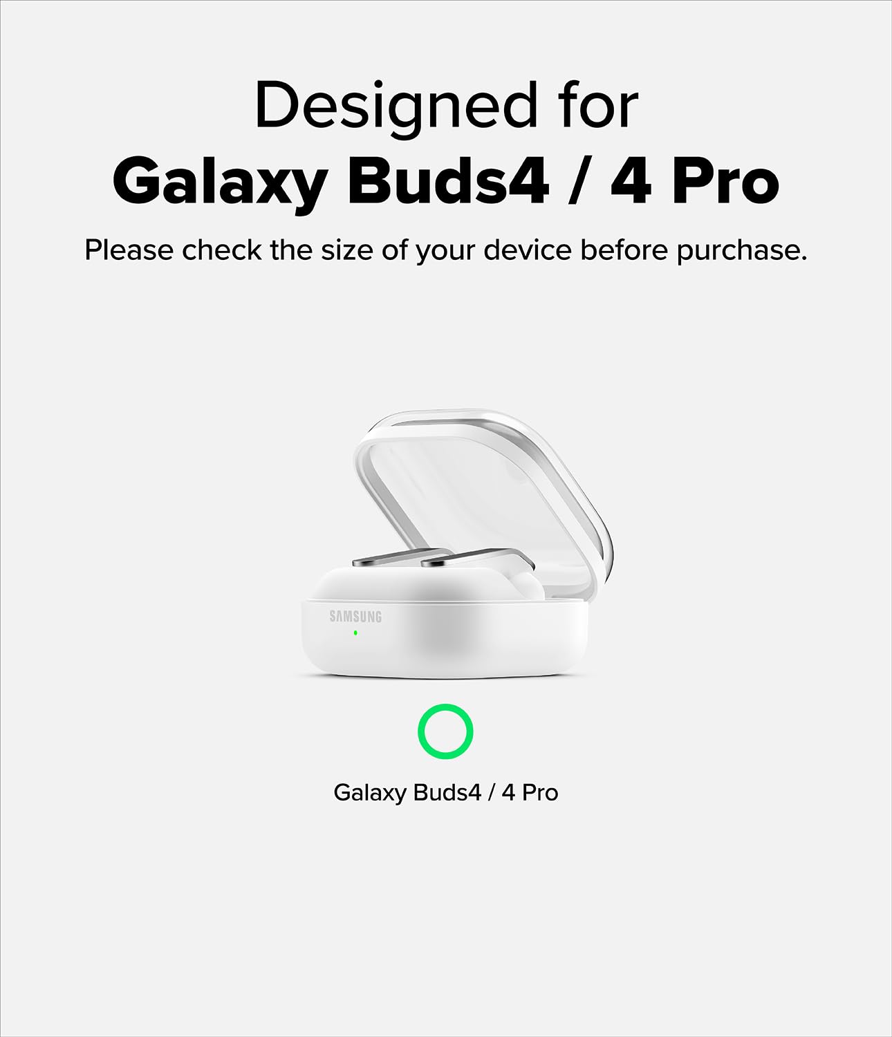 Condition photo showing New/Like New for ringke onyx magnetic for samsung galaxy buds 4 pro case and galaxy buds 4 case [compatible with magsafe] prevents oily smudges feels good in the hand non-slip cover - black