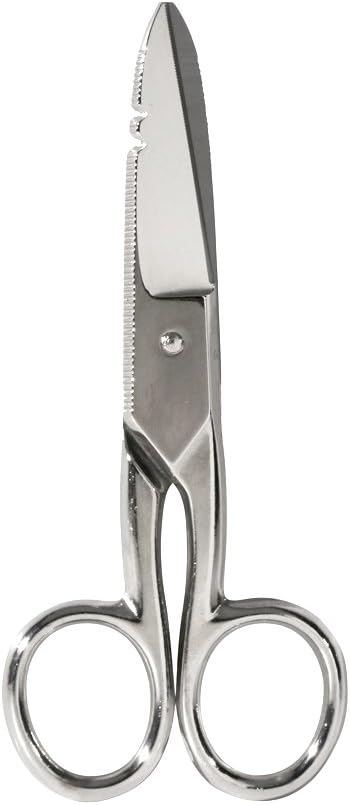Klein 2100-7 "Nickel Plated" Electrician's Scissor, Silver, Pack of 1 - Image 4