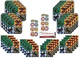 Harry Potter Gryffindor Birthday Party Supplies Bundle Pack Serves 16 Plus 16 Stickers and Party Planning Checklist by Mikes Super Store
