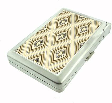 Amazon Com Perfection In Style Metal Cigarette Case With Built In Lighter Vintage Wallpaper Design 006 Health Personal Care