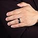 iTungsten 6mm 8mm Black Tungsten Carbide Rings for Men Women Wedding Band Matte Finish Beveled Edges Comfort Fit