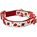 Blueberry Pet 9 Patterns Soft & Comfy The Glam Life of Ladybug with Flower Padded Dog Collar, Small, Neck 12