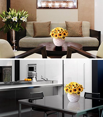 SallyFashion Artificial Flowers Heads/Gerbera Daisy Flowers Heads/Silk Sunflowers Sun Flower Heads for DIY Wedding Party (2.8\