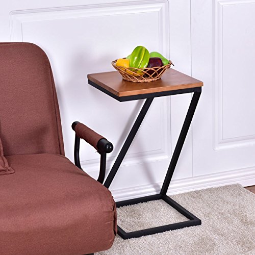 Coffee Tray Side Sofa Table Ottoman Couch Console Stand End TV Lap W/Wood TOP