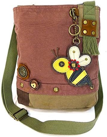 Chala Patch Crossbody Messenger bag- Mauve (Birds Collection) (Bee)