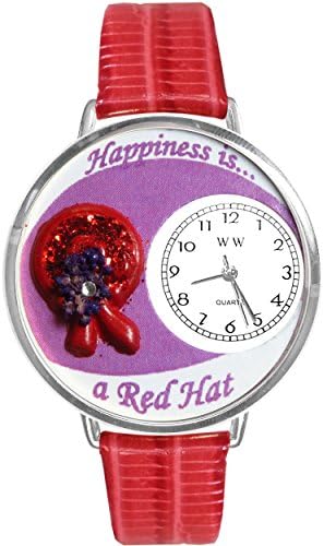 Red Hat Red Leather And Silvertone Watch #WG-U0470007