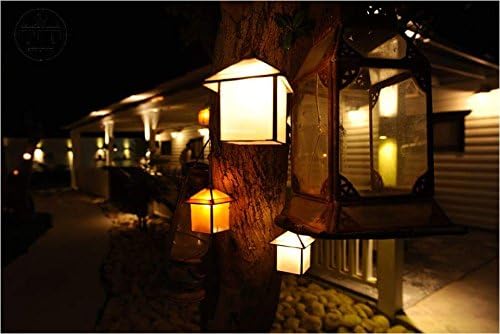 Outdoor Waterproof Hanging Lights Handmade By Craftsman For Garden &amp; Patio, Pagoda Model (Milky white)