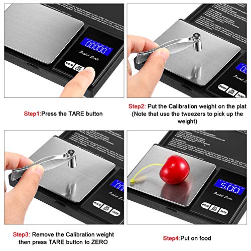 Digital Pocket Scale Set,100 g 0.01 g Mini Scale Electronic Grams Scale