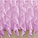 Sweet Home Collection Sheer Voile Vertical Ruffled Window Curtain Panel 50