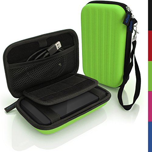 iGadgitz Green EVA Hard Travel Case Cover for Western Digital My Passport Pro USB Portable External Hard Drive - Thumbnail 4