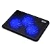Laptop Cooler, Tenswall 5 Quiet Fans Laptop Cooling Pad for 13-17 Inch Laptops, Cooler Pad Stand with LED Light, Dual USB 2.0 Ports, Adjustable Height Settings
