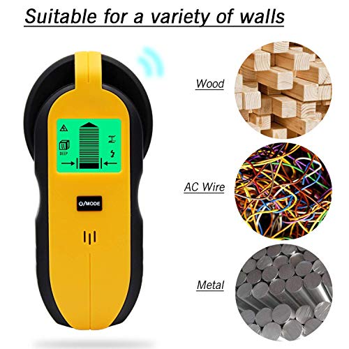 Stud finder, Stud Center Finding Sensor, Multi- Scanner Wood, Metal and AC Live Wire Detector with LCD Display, Deep Scanning (Stud finder)