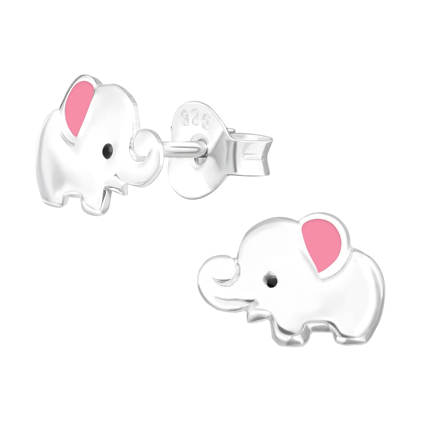 925 Sterling Silver Lightweight Hollow-Back Elephant Stud Earrings for Women & Girls – Everyday Jewellery Jewellery Gift Boxed