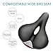 Comfort Bike Seat - Inofia Professional Bicycle Saddle, GEL Memory Foam, Dual Shock Absorbing Ball, LED Taillight, Waterproof Artificial Leather BONUS Wrench and Clamp