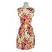 Women's Dress, Laimeng Summer Sleeveless Floral Print Chiffon Casual Beach Mini Dress (S)